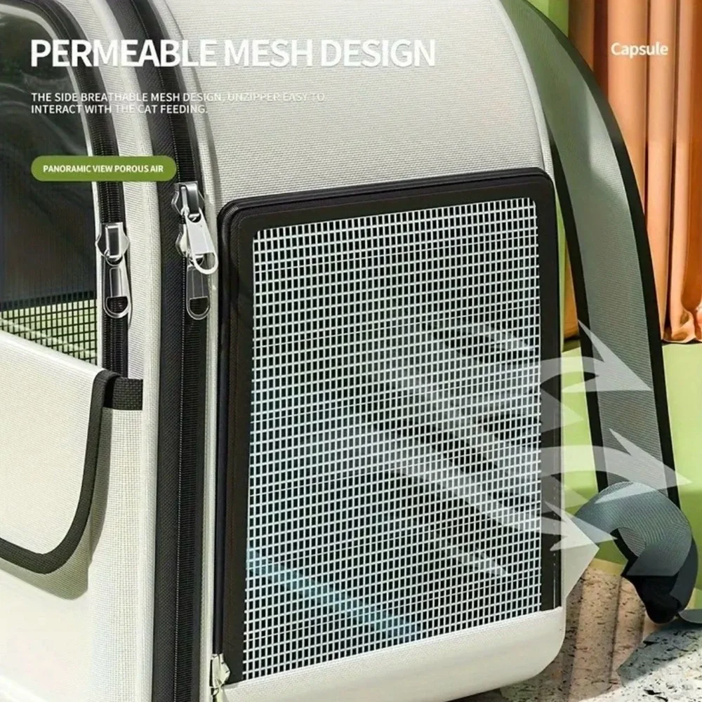 White Cat Carrier Backpack
